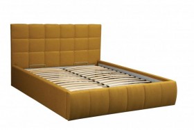 Кровать "Диана" ш. 1400 (Н=1010мм) (жаккард горчица) в Черлаке - cherlak.katalogmebeli.com | фото 1