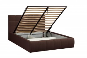 Кровать "Диана" ш. 1600 (Н=1010мм) (жаккард шоколад) в Черлаке - cherlak.katalogmebeli.com | фото