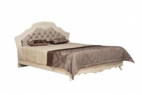 Кровать двойная "Кантри" (вудлайн кремовый/патина/ортопед/1820) в Черлаке - cherlak.katalogmebeli.com | фото 1