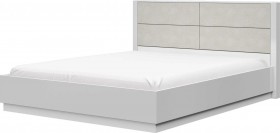 Кровать двойная 1400х2000 Вива (Белый/Белый глянец/Платина) в Черлаке - cherlak.katalogmebeli.com | фото