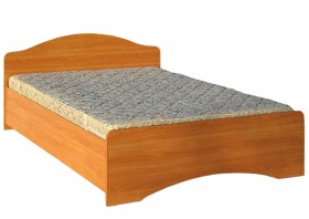 Кровать двойная 1600-1 без матраса (круглые спинки) Вишня Оксфорд в Черлаке - cherlak.katalogmebeli.com | фото