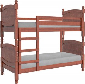 Кровать двухъярусная Валерия из массива сосны 800*1890 Орех в Черлаке - cherlak.katalogmebeli.com | фото