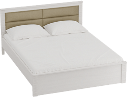 Кровать Элана 1600 с основанием Бодега белая в Черлаке - cherlak.katalogmebeli.com | фото