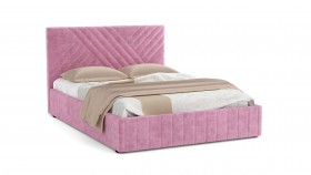 Кровать Гамма ш. 1400 (без основания для хранения) (велюр тенерифе розовый) в Черлаке - cherlak.katalogmebeli.com | фото