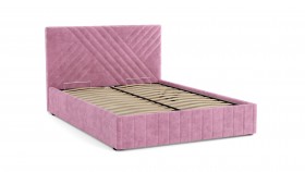 Кровать Гамма ш. 1400 (без основания для хранения) (велюр тенерифе розовый) в Черлаке - cherlak.katalogmebeli.com | фото 3