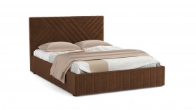 Кровать Гамма ш. 1400 (без основания для хранения) (велюр тенерифе шоколад) в Черлаке - cherlak.katalogmebeli.com | фото