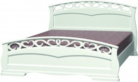 Кровать Грация-1 из массива сосны 1600*2000 Белый античный в Черлаке - cherlak.katalogmebeli.com | фото 5