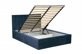 Кровать "Юнона" ш. 1600 (Н=1020мм) (ягуар нэви) в Черлаке - cherlak.katalogmebeli.com | фото 3