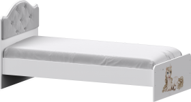 Кровать Каспер с мягкой спинкой и фотопечатью (800х1900) Белый в Черлаке - cherlak.katalogmebeli.com | фото