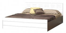 Кровать Корсика-1 1.6 (Венге/Белый глянец) в Черлаке - cherlak.katalogmebeli.com | фото 1