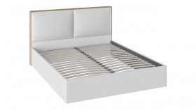 Кровать «Квадро» с мягкой обивкой тип 1 (Белая) в Черлаке - cherlak.katalogmebeli.com | фото 1