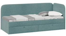 Кровать «Молли» с мягкой обивкой (900) тип 1 (Микровелюр Scandi Indigo 11) в Черлаке - cherlak.katalogmebeli.com | фото 1