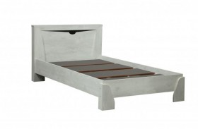 Кровать одинарная 33.07 с настилом "Лючия" (ш. 900)/(бетон пайн белый / венге / белый) в Черлаке - cherlak.katalogmebeli.com | фото 1