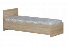 Кровать одинарная 800-2 без матраса (прямые спинки) Дуб Сонома в Черлаке - cherlak.katalogmebeli.com | фото 1