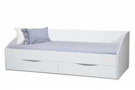 Кровать одинарная "Фея - 3" (симметричная) New/(белый / белый / ДВПО: белый) в Черлаке - cherlak.katalogmebeli.com | фото 1