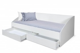Кровать одинарная "Фея - 3" (симметричная) New/(белый / белый / ДВПО: белый) в Черлаке - cherlak.katalogmebeli.com | фото 3