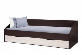 Кровать одинарная "Фея - 3" (симметричная) New (венге / вудлайн кремовый / ДВПО: белый) в Черлаке - cherlak.katalogmebeli.com | фото 2