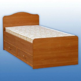 Кровать одинарная 800-2 без матраса (прямые спинки) Дуб Сонома в Черлаке - cherlak.katalogmebeli.com | фото 2