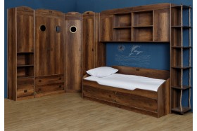 Кровать с 2-мя ящиками «Навигатор» (Дуб Каньон) в Черлаке - cherlak.katalogmebeli.com | фото 10