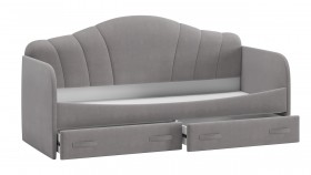 Кровать с мягкой спинкой и ящиками «Сабрина» 900 Светло-серый в Черлаке - cherlak.katalogmebeli.com | фото 2