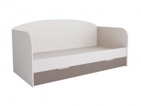 Кровать с ящиками ДКД 2000.1 Лавис (Белый софт/Грей софт/корпус Белый) в Черлаке - cherlak.katalogmebeli.com | фото