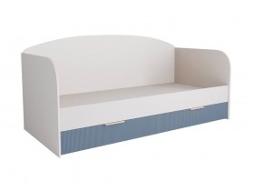 Кровать с ящиками ДКД 2000.1 Лавис (Белый софт/Лазурь софт/корпус Белый) в Черлаке - cherlak.katalogmebeli.com | фото