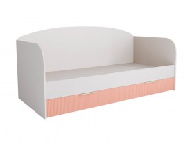 Кровать с ящиками ДКД 2000.1 Лавис (Белый софт/Персик софт/корпус Белый) в Черлаке - cherlak.katalogmebeli.com | фото