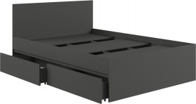 Кровать с ящиками К1.4М Мадера Графит в Черлаке - cherlak.katalogmebeli.com | фото 3