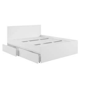 Кровать с ящиками К1.6М Мадера Белый в Черлаке - cherlak.katalogmebeli.com | фото 3