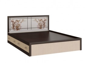 Кровать с ящиками 1,6м Мальта (Дуб венге/Дуб беленый) в Черлаке - cherlak.katalogmebeli.com | фото