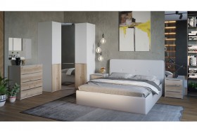 Кровать «Синди» с мягкой обивкой тип 1 (Белая) в Черлаке - cherlak.katalogmebeli.com | фото 2