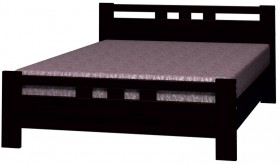 Кровать Вероника-2 из массива сосны 900*2000 Орех темный в Черлаке - cherlak.katalogmebeli.com | фото 5