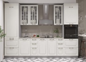 Модульная кухня Гарда 2,8 м (Белый патина/Серый) в Черлаке - cherlak.katalogmebeli.com | фото
