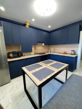Кухня Квадро 3,2 м (высокие модули/Железо/Серый) в Черлаке - cherlak.katalogmebeli.com | фото 22