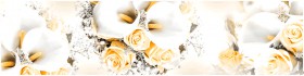 Кухонный фартук AG 90 Цветочный рай Розы Цветы в Черлаке - cherlak.katalogmebeli.com | фото 1