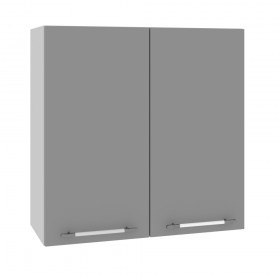 Квадро П 700 шкаф верхний (Белый софт/корпус Серый) в Черлаке - cherlak.katalogmebeli.com | фото