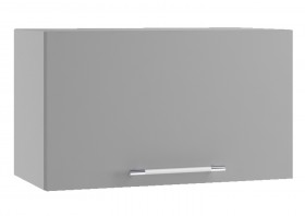 Квадро ПГ 600 шкаф верхний горизонтальный (Белый софт/корпус Серый) в Черлаке - cherlak.katalogmebeli.com | фото