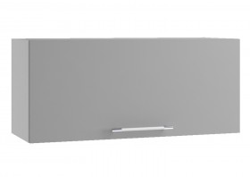 Квадро ПГ 800 шкаф верхний горизонтальный (Белый софт/корпус Серый) в Черлаке - cherlak.katalogmebeli.com | фото