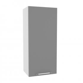 Квадро ВП 400 шкаф верхний высокий (Белый софт/корпус Серый) в Черлаке - cherlak.katalogmebeli.com | фото