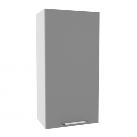 Квадро ВП 450 шкаф верхний высокий (Белый софт/корпус Серый) в Черлаке - cherlak.katalogmebeli.com | фото