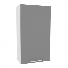 Квадро ВП 500 шкаф верхний высокий (Белый софт/корпус Серый) в Черлаке - cherlak.katalogmebeli.com | фото