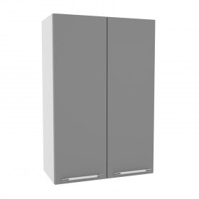 Квадро ВП 600 шкаф верхний высокий (Белый софт/корпус Серый) в Черлаке - cherlak.katalogmebeli.com | фото