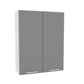 Квадро ВП 700 шкаф верхний высокий (Белый софт/корпус Серый) в Черлаке - cherlak.katalogmebeli.com | фото