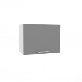 Квадро ВПГ 600 шкаф верхний горизонтальный высокий (Белый софт/корпус Серый) в Черлаке - cherlak.katalogmebeli.com | фото