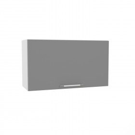Квадро ВПГ 800 шкаф верхний горизонтальный высокий (Белый софт/корпус Серый) в Черлаке - cherlak.katalogmebeli.com | фото
