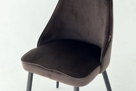 Набор стульев Милан 2 шт (кофе велюр/белый) в Черлаке - cherlak.katalogmebeli.com | фото 3