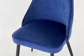 Набор стульев Милан 2 шт (синий велюр/белый) в Черлаке - cherlak.katalogmebeli.com | фото 5