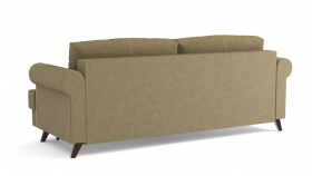 Оливер / диван - кровать 3-х местн. (еврокнижка) (велюр велутто коричневый 23 в Черлаке - cherlak.katalogmebeli.com | фото 2