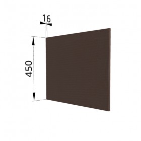 Панель торцевая (для шкафа горизонтального глубокого высокого) ГВПГ Квадро (Шоколад кожа) в Черлаке - cherlak.katalogmebeli.com | фото