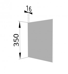 Панель торцевая (для шкафа горизонтального) ПГ Ройс (Белый софт) в Черлаке - cherlak.katalogmebeli.com | фото
